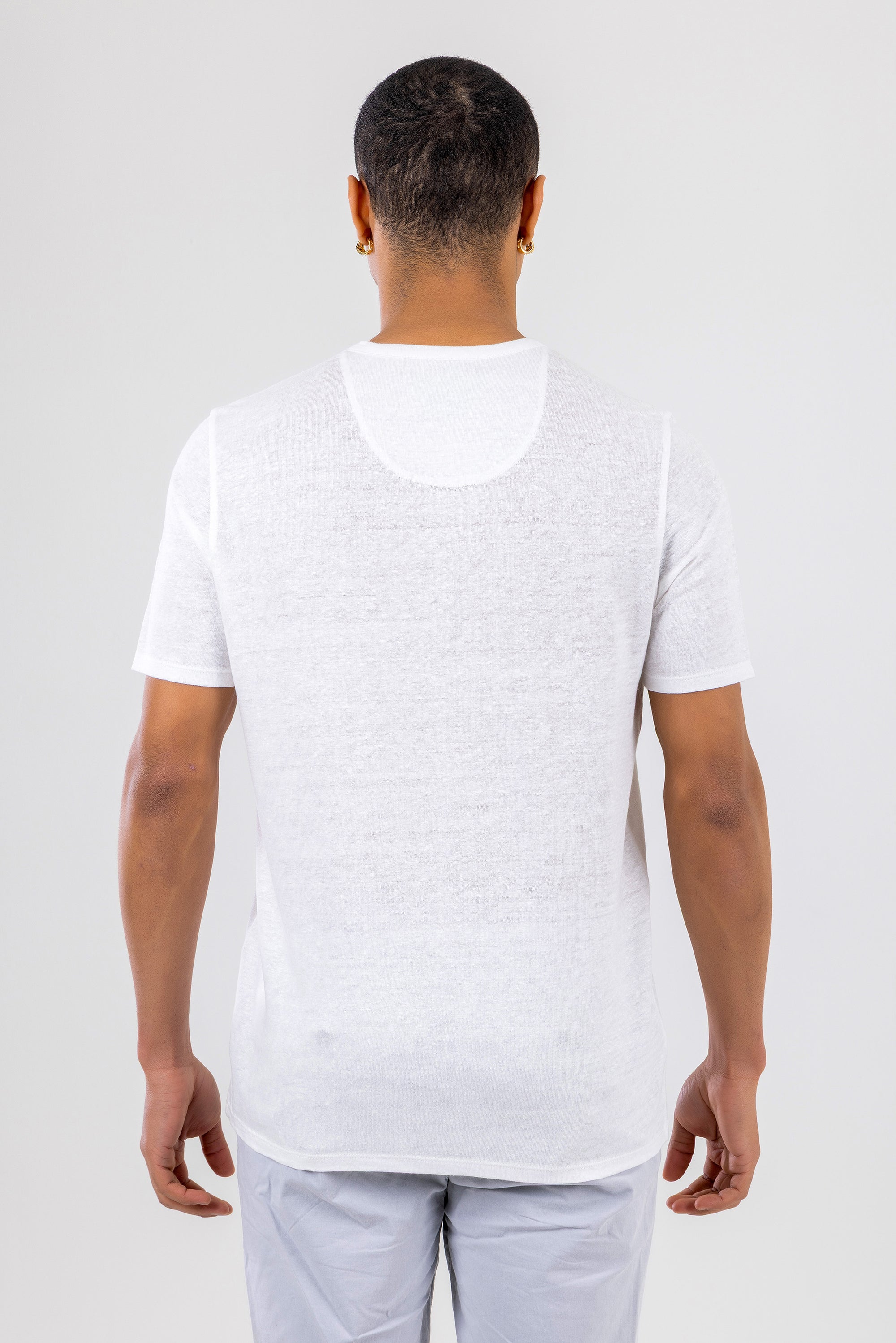 BRAD Soft White Linen T-Shirt