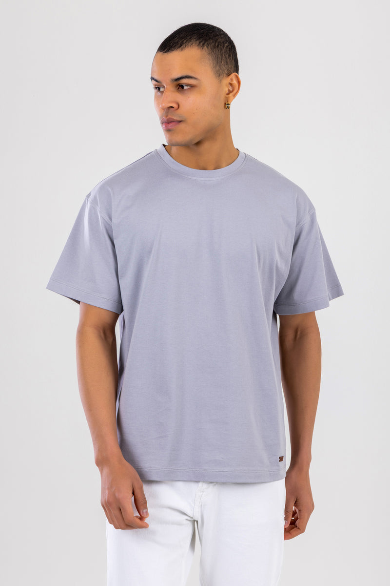 Oversized Classic Grey Cotton T-Shirt - Gentle&Sons