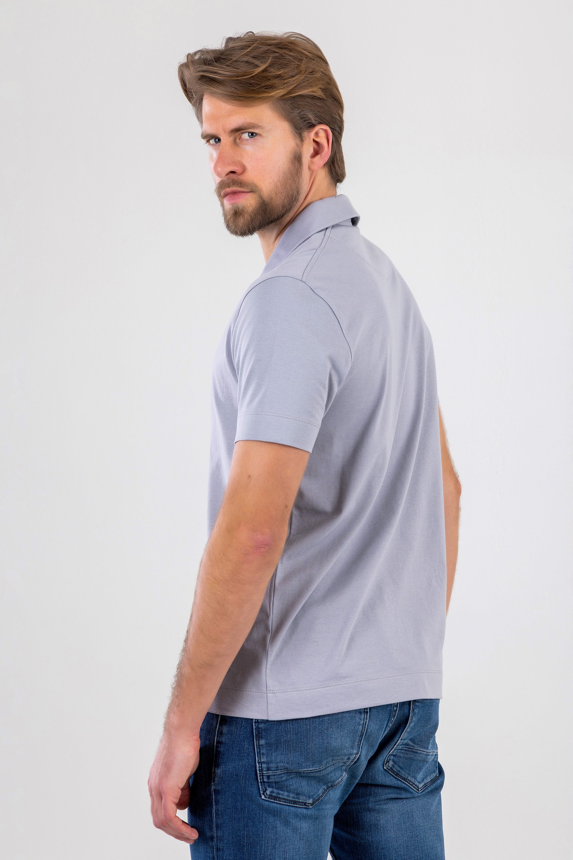SAMUEL Classic Gray Knitted Cotton Shirt