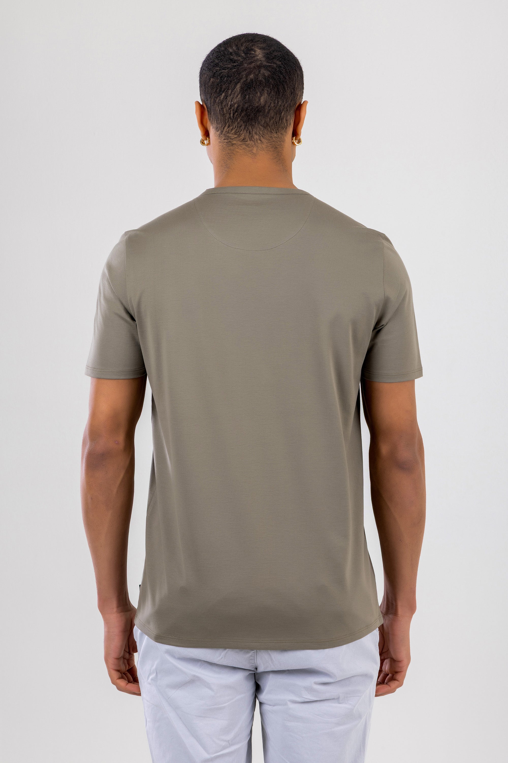GARY Olive Green Cotton T-Shirt